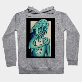 Blue Sad Monster Hoodie